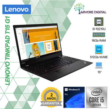 Lenovo ThinkPad T15 G1 | i5-10210U | 16Gb | 512Gb NVME | 15,6'' | W11Pro