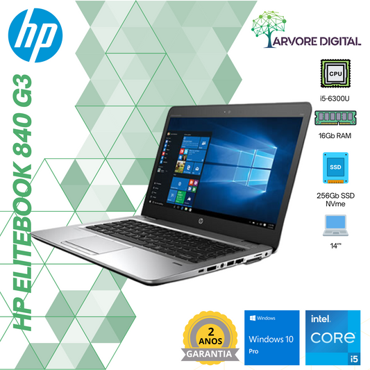HP Elitebook 840 G3 | i5-6300U | 16Gb | 256Gb SSD NVme | 14" | W10Pro