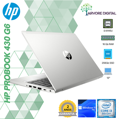 HP Probook 430G6 | i3-8145U | 16Gb | 256GB SSD | 13'' | W11Pro