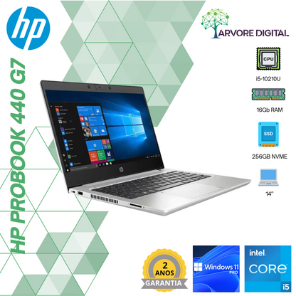 HP Probook 440 G7 | i5-10210U | 16Gb | 256Gb SSD NVME | 14'' | Windows 11 Pro