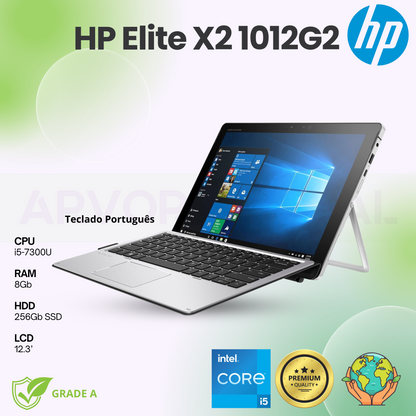 HP Elite X2 1012G2 | i5-7300U | 8Gb | 256Gb SSD | 12,3'' Touchscreen | Teclado PT | W10Pro