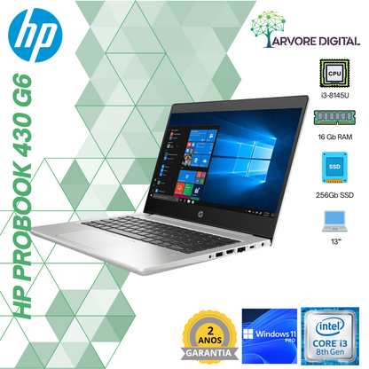 HP Probook 430G6 | i3-8145U | 16Gb | 256GB SSD | 13'' | W11Pro