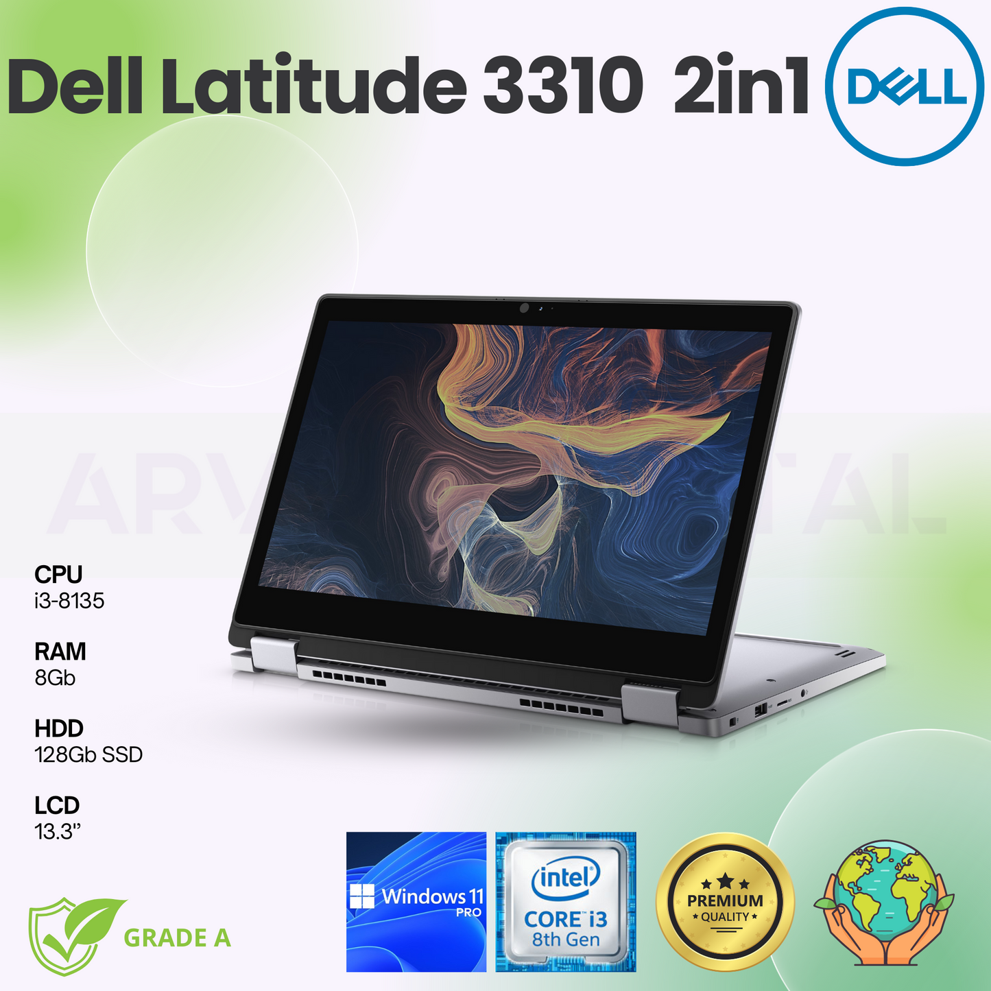 Dell Latitude 3310 |  i3-8145 | 8GB | 128Gb SSD | 13.3'' Touch | W11Pro