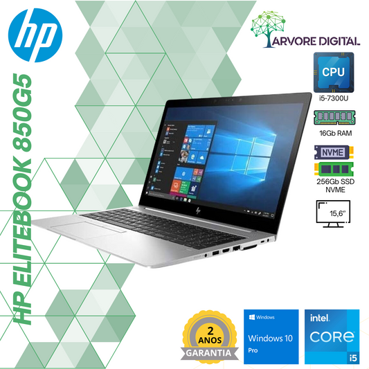 HP Elitebook 850 G5 | i5-7300U | 16Gb | 256Gb NVMe | 15,6´´ FULLHD | Windows 10 Pro