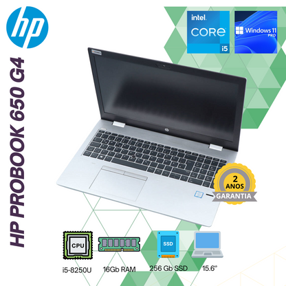 HP Probook 650G4 | i5-8250U | 16Gb | 256Gb SSD | 15,6'' | Windows 11 Pro