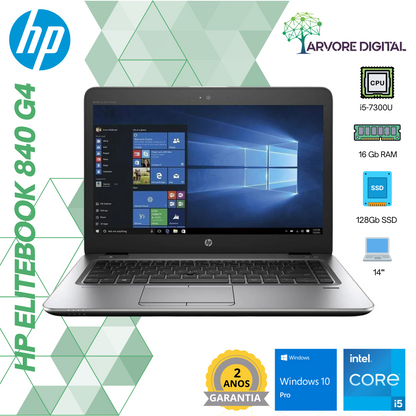 HP Elitebook 840 G4 | i5-7300U | 16Gb | 128Gb SSD | 14" | W10Pro