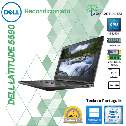 Dell Latitude 5590 | i5-8250U | 16Gb | 256Gb NVME | 15,6'' | W11Pro | Teclado PT