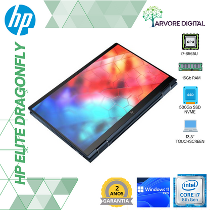 HP Elite DragonFly | i7-8565U | 16Gb | 512Gb NVMe | 13.3'' TouchScreen | W11Pro