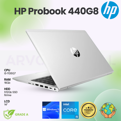 HP Probook 440 G8 | i5-1135G7 | 16Gb | 512Gb SSD NVME | 14'' | Windows 11 Pro