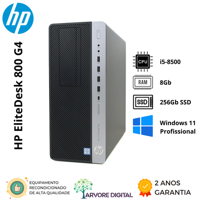 HP EliteDesk 800 G4 Tower | i5-8500 | 8Gb | 256Gb SSD | W11Pro