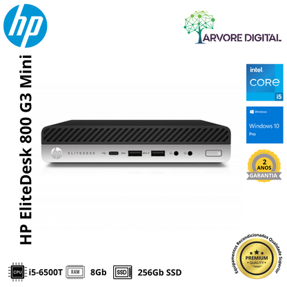 HP EliteDesk 800 G3 Mini | i5-6500T | 8Gb | 256Gb SSD | W10Pro
