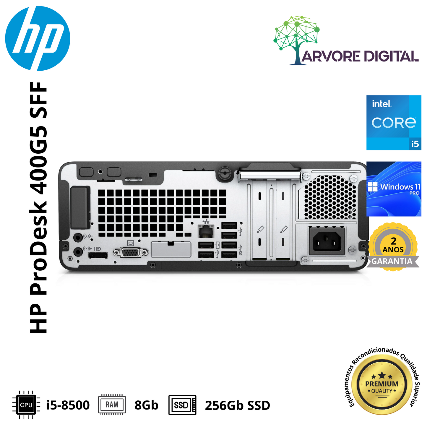 HP ProDesk 400 G5 SFF | i5-8500 | 8Gb | 256Gb SSD | Windows 11 Pro