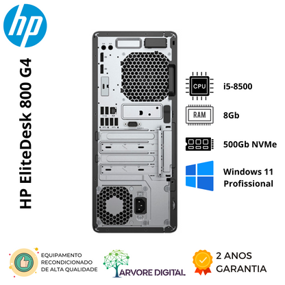HP EliteDesk 800 G4 Tower | i5-8500 | 8Gb | 500Gb NVMe | W11Pro